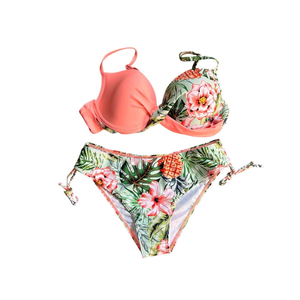 Women's Size Medium Tropical Bikini - NEW